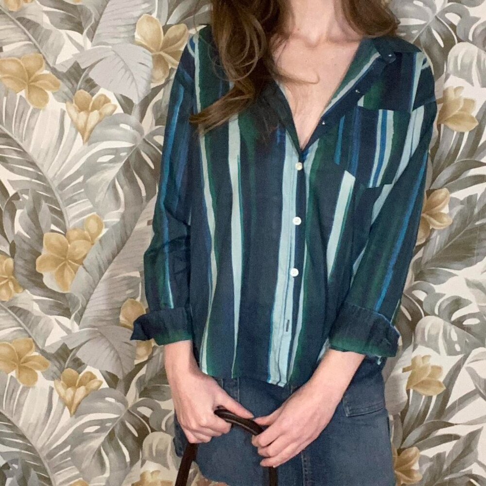 Banana Republic Striped Button Up Shirt